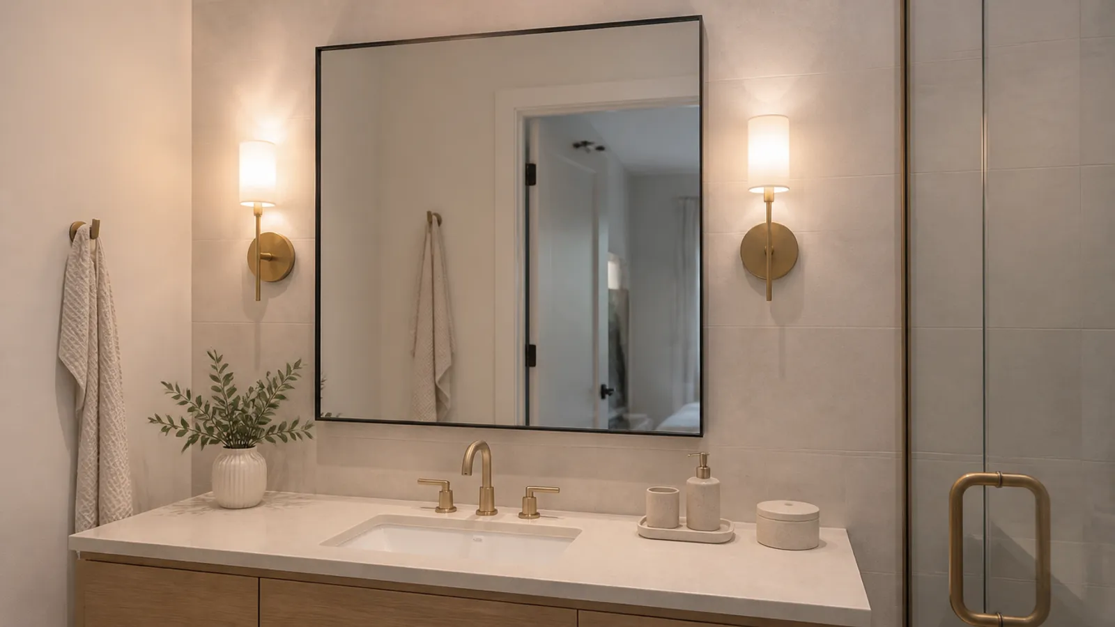 Iluminación de baño: espejo, ducha y volúmenes de protección